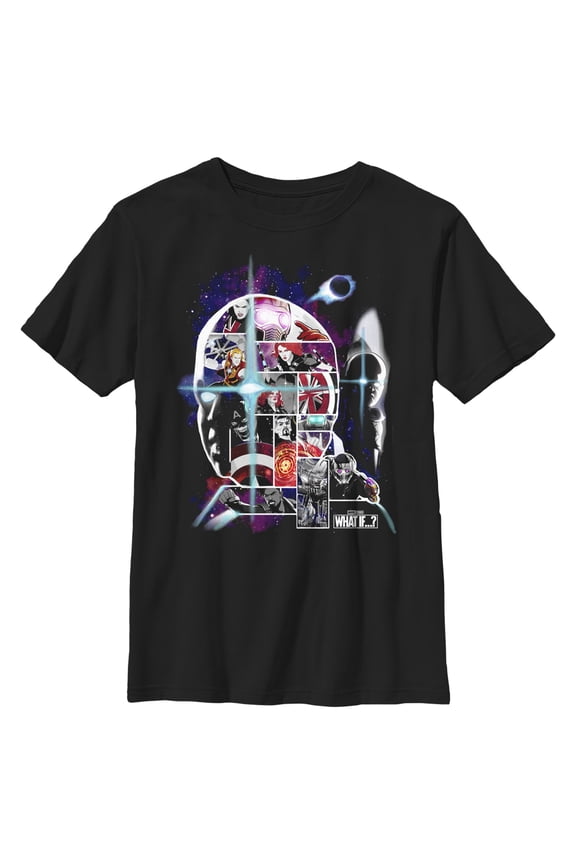 Boy's Marvel What if…? Watcher Panels Graphic Tee Black Medium