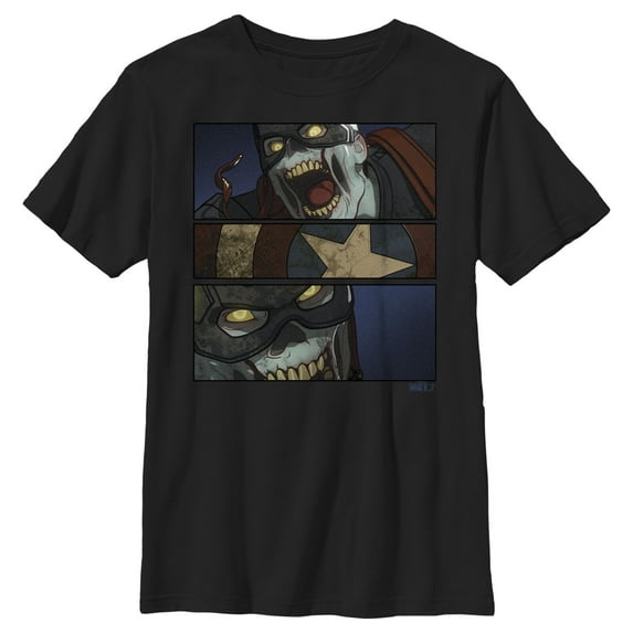 Boy's Marvel What if…? Zombie Captain America Graphic Tee Black Medium