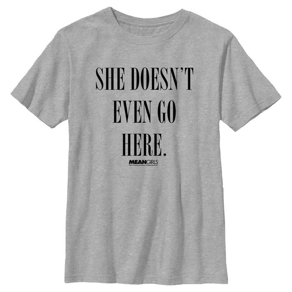 Boy's Mean Girls She Doesn’t Even Go Here Graphic Tee Athletic Heather Small