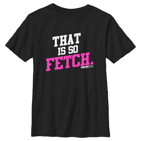 Boy's Mean Girls That Is So Fetch Quote Graphic Tee Black Medium