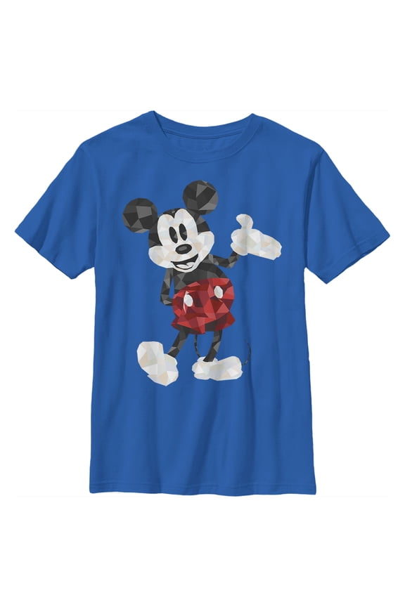 Boy's Mickey & Friends Artistic Mickey Mouse Graphic Tee Royal Blue Small