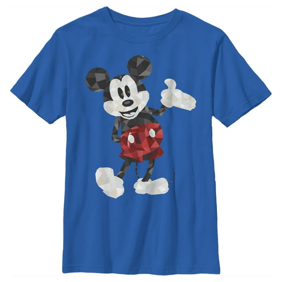 Boy's Mickey & Friends Artistic Mickey Mouse Graphic Tee Royal Blue X Large