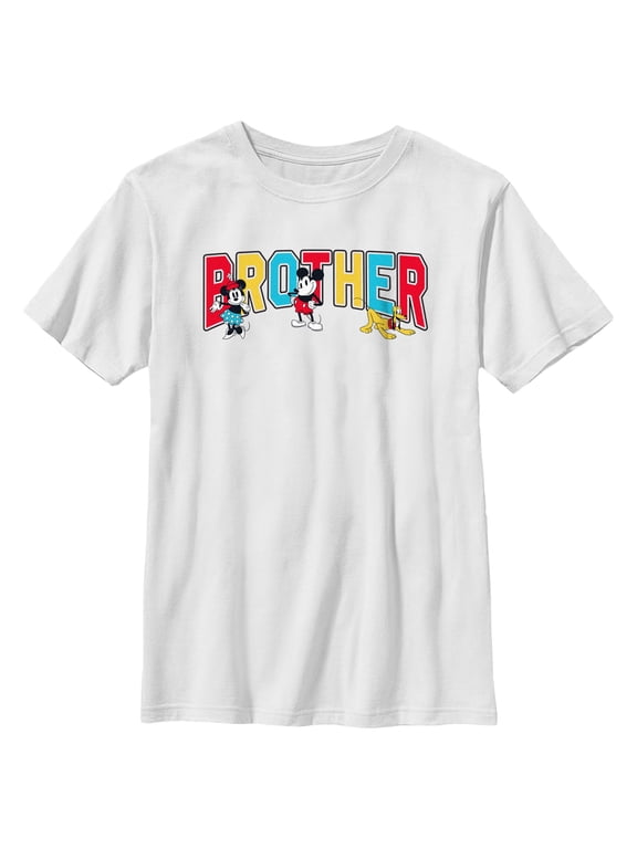 Boy's Mickey & Friends Brother Collegiate Graphic T-Shirt
