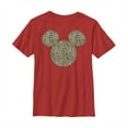thumbnail image 1 of Boy's Mickey & Friends Cheetah Print Mickey Mouse Logo Graphic Tee Red X Large, 1 of 3