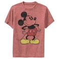thumbnail image 1 of Boy's Mickey & Friends Classic Mickey Distressed  Performance Graphic Tee Red Heather Medium, 1 of 4