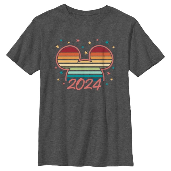 Boy's Mickey & Friends Colorful Retro Sunset 2024 Graphic T-Shirt