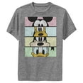 thumbnail image 1 of Boy's Mickey & Friends Cropped Portraits Performance Crop Graphic Tee Charcoal Heather Small, 1 of 4