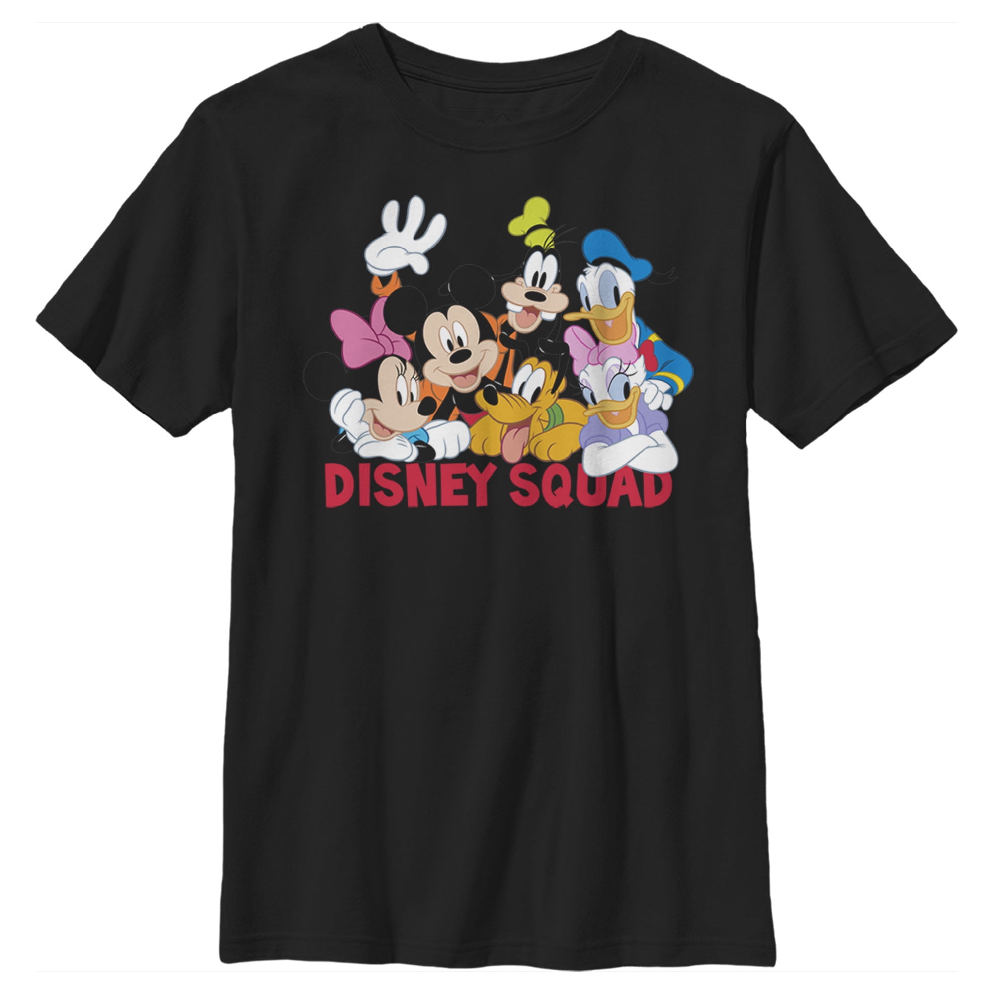 Boy s Mickey Friends Disney Squad Group Shot Graphic Tee Black X