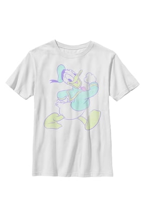 Boy's Mickey & Friends Distressed Donald Graphic Tee White X Large