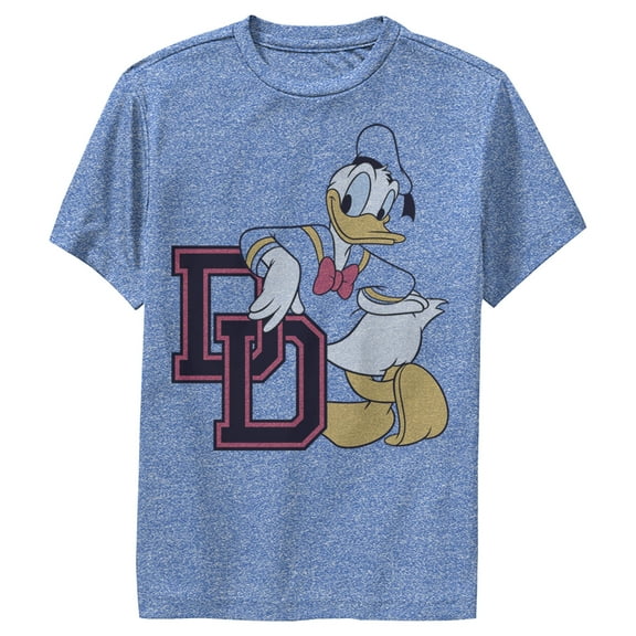 Boy's Mickey & Friends Donald Duck Athletic Club  Performance Graphic Tee Royal Blue Heather Medium