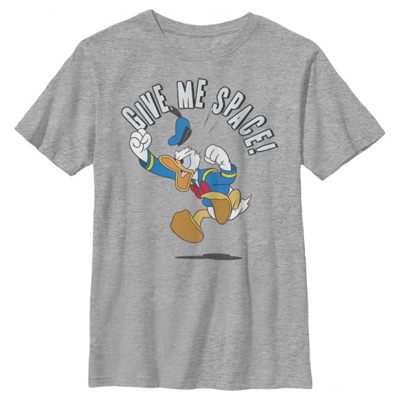 Boy's Mickey & Friends Donald Duck Give Me Space  Graphic Tee Athletic Heather Small