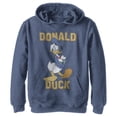 thumbnail image 1 of Boy's Mickey & Friends Donald Duck Grumpy  Pull Over Hoodie Navy Blue Heather Medium, 1 of 4