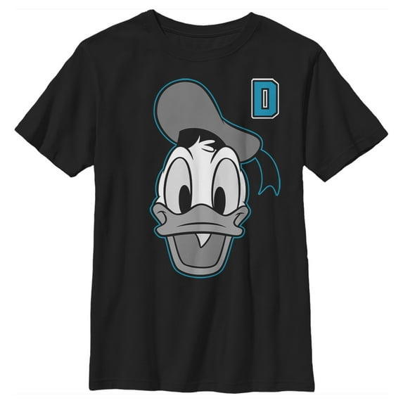 Boy's Mickey & Friends Donald Portrait Graphic Tee Black Medium