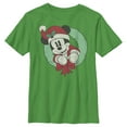 thumbnail image 1 of Boy's Mickey & Friends Festive Mickey Mouse Wreath  Graphic Tee Kelly Green Small, 1 of 4