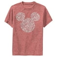 thumbnail image 1 of Boy's Mickey & Friends Filled With Faces Performance Graphic Tee Red Heather Small, 1 of 4