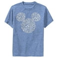 thumbnail image 1 of Boy's Mickey & Friends Filled With Faces Performance Graphic Tee Royal Blue Heather Small, 1 of 4