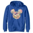 thumbnail image 1 of Boy's Mickey & Friends Flowers and Butterflies Ears  Pull Over Hoodie Royal Blue Small, 1 of 3