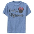 thumbnail image 1 of Boy's Mickey & Friends French Minnie  Performance Graphic Tee Royal Blue Heather Medium, 1 of 4