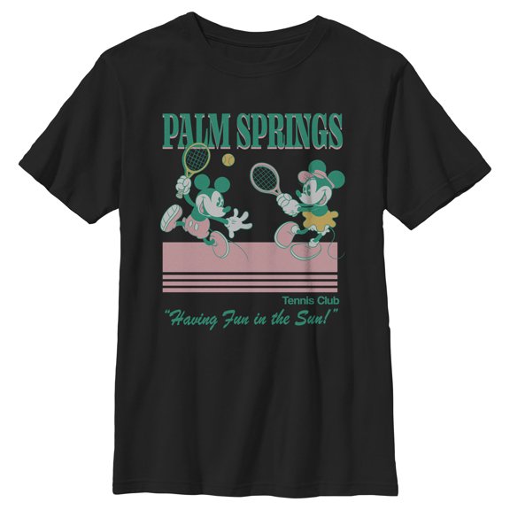 Boy's Mickey & Friends Fun in the Sun Graphic Tee Black Large