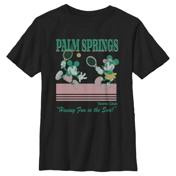 Boy's Mickey & Friends Fun in the Sun Graphic Tee Black Medium