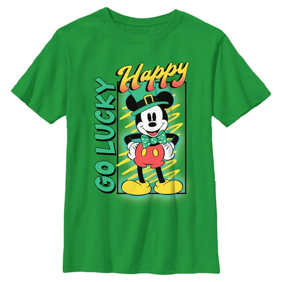 Boy's Mickey & Friends Go Happy Go Lucky  Graphic T-Shirt