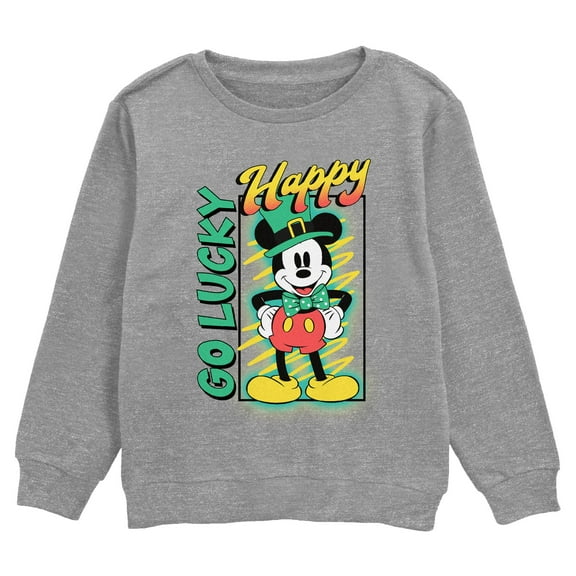 Boy's Mickey & Friends Go Happy Go Lucky Sweatshirt