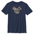 thumbnail image 1 of Boy's Mickey & Friends Gray Camo Mickey Mouse Logo  Graphic Tee Navy Blue X Small, 1 of 4