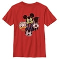 thumbnail image 1 of Boy's Mickey & Friends Halloween Group Faces Graphic Tee Red Medium, 1 of 4