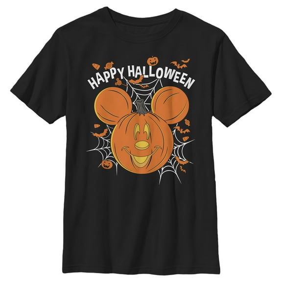 Boy's Mickey & Friends Halloween Mouse-O'-Lantern Graphic Tee Black X Small