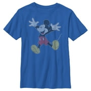 Boy's Mickey & Friends Happy Jump  Graphic Tee Royal Blue Small