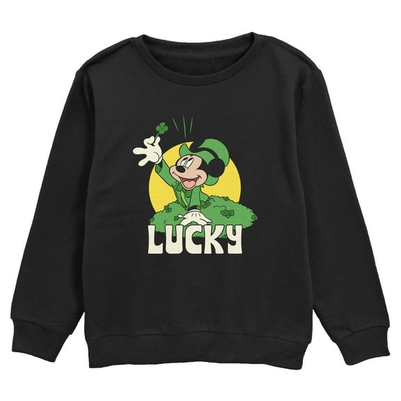Boy's Mickey & Friends Lucky Clover  Sweatshirt