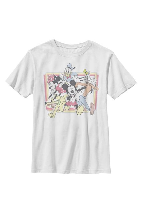Boy's Mickey & Friends Mickey & Friends Out of the Box Graphic Tee White Small