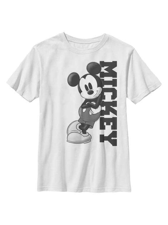 Boy's Mickey & Friends Mickey Lean Graphic Tee White X Large