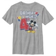 thumbnail image 1 of Boy's Mickey & Friends Mickey Mouse 4th Birthday Wishes  Graphic Tee Athletic Heather Medium, 1 of 5