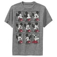 thumbnail image 1 of Boy's Mickey & Friends Mickey Mouse All Emotions Grid Performance Graphic Tee Charcoal Heather Large, 1 of 4