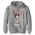 thumbnail image 1 of Boy's Mickey & Friends Mickey Mouse All You Need is Pizza  Pull Over Hoodie Athletic Heather Small, 1 of 4