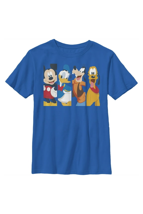 Boy's Mickey & Friends Mickey Mouse Best Friend Panels Graphic Tee Royal Blue X Large