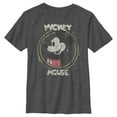 thumbnail image 1 of Boy's Mickey & Friends Mickey Mouse Classic Circle Distressed  Graphic Tee Charcoal Heather Medium, 1 of 5