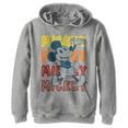 thumbnail image 1 of Boy's Mickey & Friends Mickey Mouse Classic Name Stack  Pull Over Hoodie Athletic Heather Small, 1 of 4