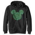 thumbnail image 1 of Boy's Mickey & Friends Mickey Mouse Clover Silhouette Pull Over Hoodie Black Medium, 1 of 4