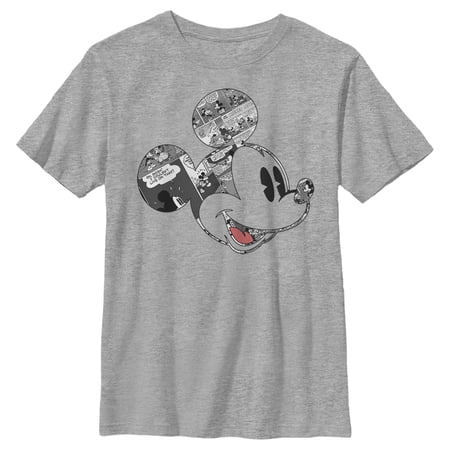 Boy's Mickey & Friends Mickey Mouse Comic Book Graphic Tee Athletic Heather X Large