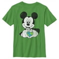 thumbnail image 1 of Boy's Mickey & Friends Mickey Mouse Earth Heart  Graphic Tee Kelly Green Small, 1 of 4