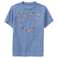 thumbnail image 1 of Boy's Mickey & Friends Mickey Mouse Floral Outline Silhouette  Performance Graphic Tee Royal Blue Heather Small, 1 of 4