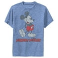 thumbnail image 1 of Boy's Mickey & Friends Mickey Mouse Large Portrait  Performance Graphic Tee Royal Blue Heather Small, 1 of 4