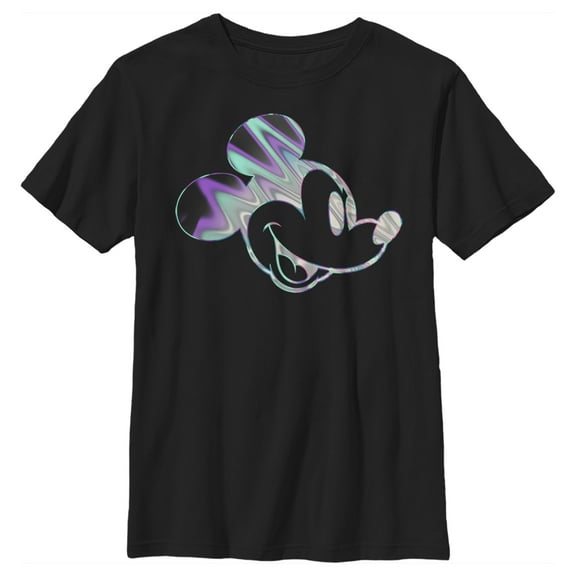 Boy's Mickey & Friends Mickey Mouse Metallic  Graphic Tee Black X Large