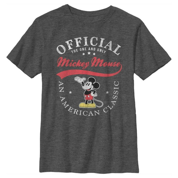 Boy's Mickey & Friends Mickey Mouse Official One & Only Graphic Tee Charcoal Heather Medium
