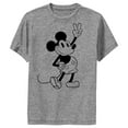thumbnail image 1 of Boy's Mickey & Friends Mickey Mouse Peace Sign  Performance Graphic Tee Charcoal Heather Large, 1 of 4