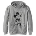 thumbnail image 1 of Boy's Mickey & Friends Mickey Mouse Peace Sign Pull Over Hoodie Athletic Heather Medium, 1 of 4