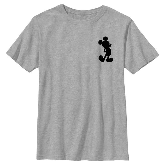 Boy's Mickey & Friends Mickey Mouse Pocket Silhouette Graphic Tee Athletic Heather Small