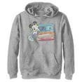 thumbnail image 1 of Boy's Mickey & Friends Mickey Mouse Pump Up the Volume  Pull Over Hoodie Athletic Heather Small, 1 of 4
